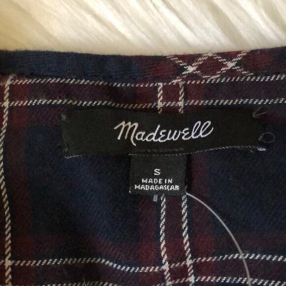 Madewell Berkshire Plaid Ruffle Yoke Top - Picture 5 of 8